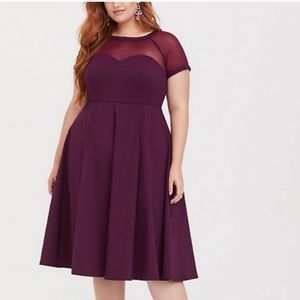 Burgundy Swing Dress